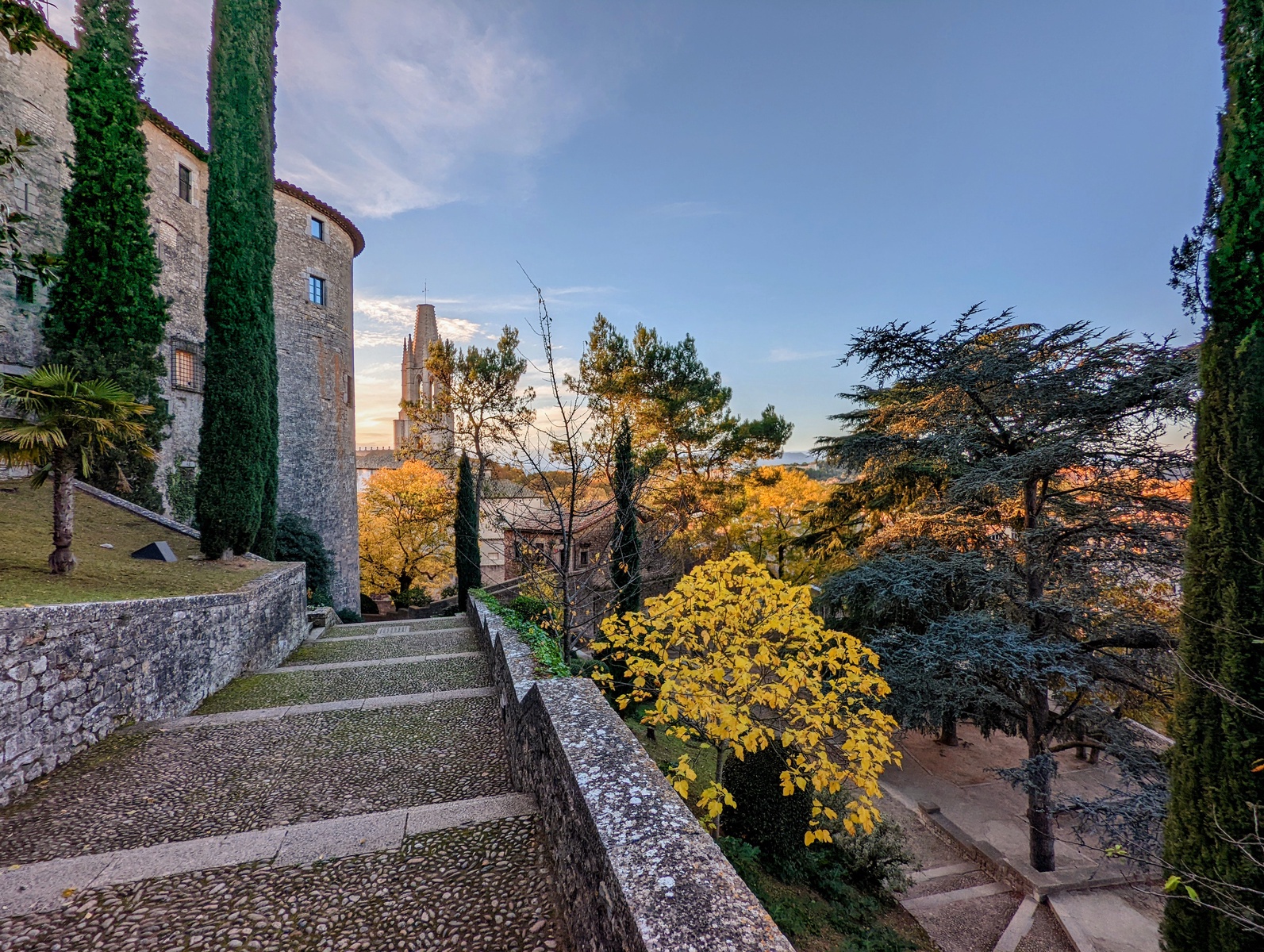 The gardens below the castle
