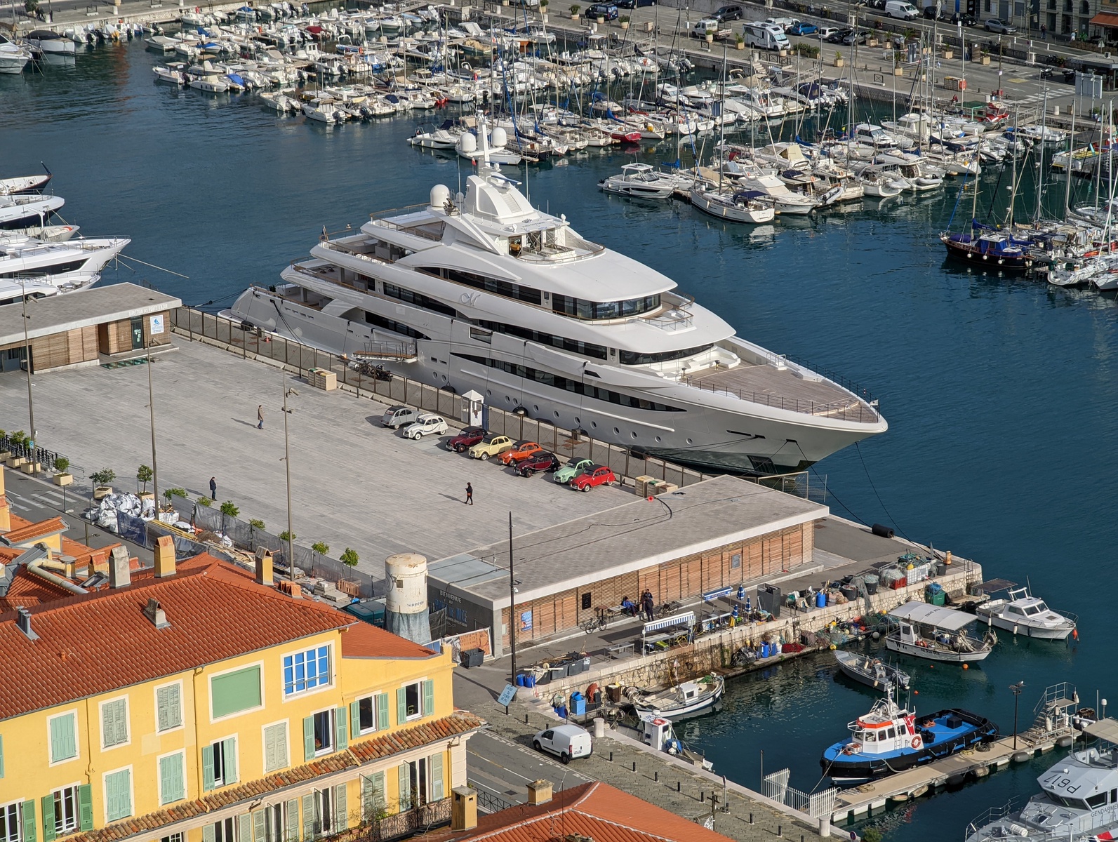 Superyacht with 2CV Collection