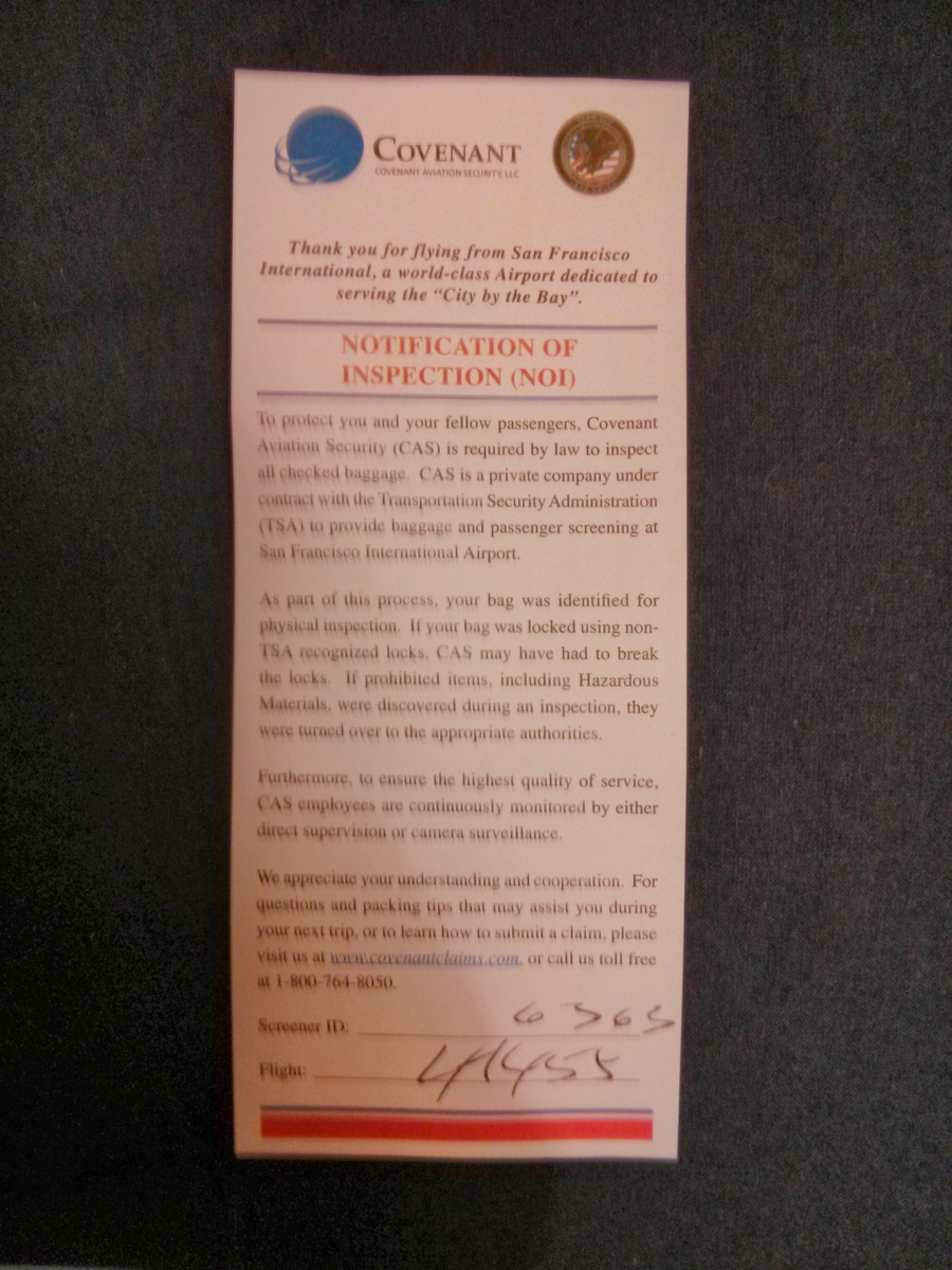 Third time this year that I've had one of these in my bag