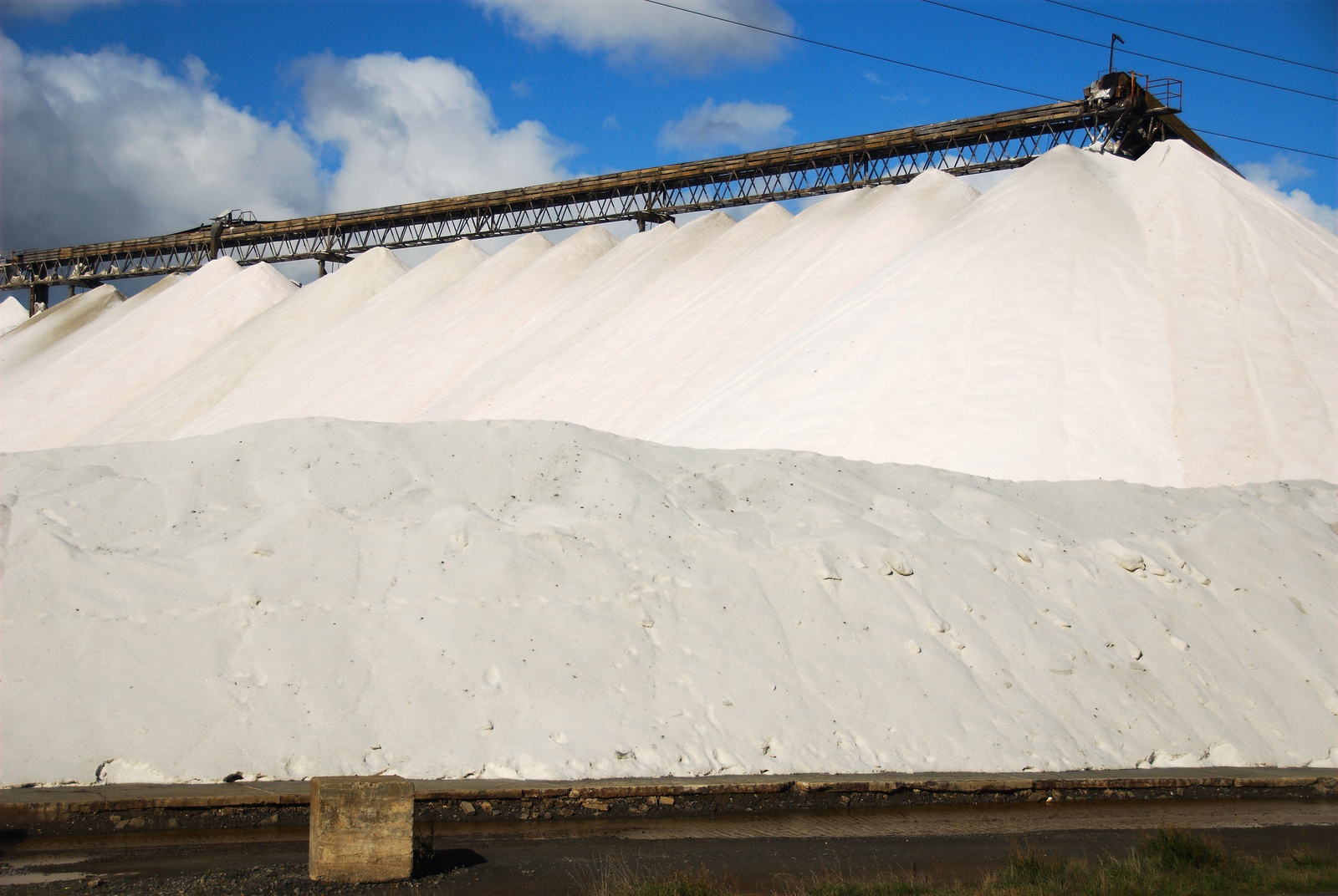 A large pile of salt