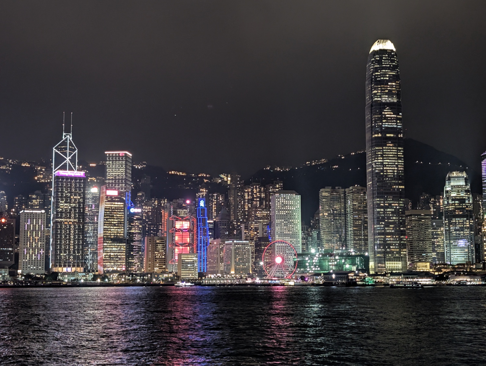 Hong Kong Central from Tsim Sha Tsui promenade at night
